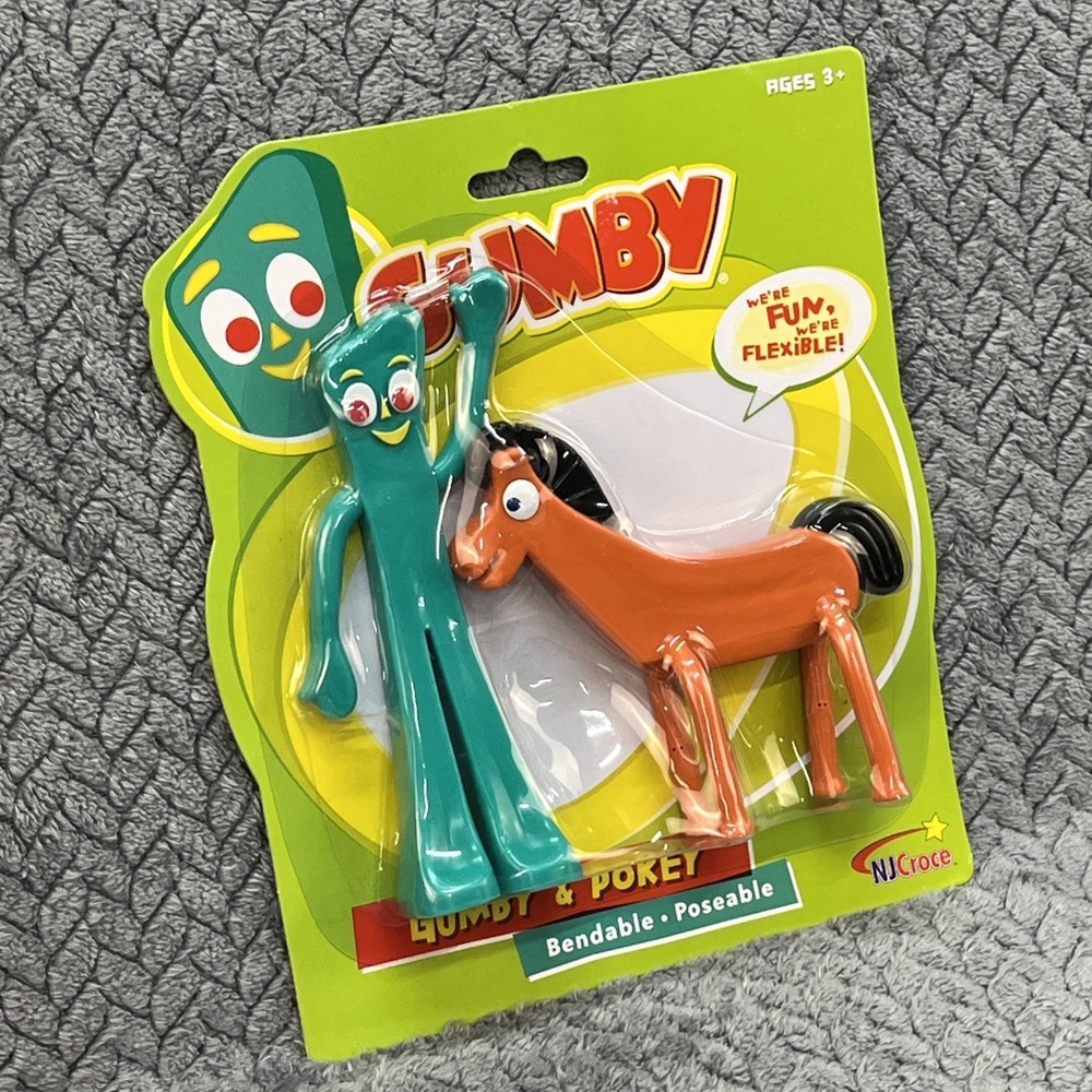 NEW Gumby & Pokey 6 inch Bendable - Posable Collectible Super Fun!